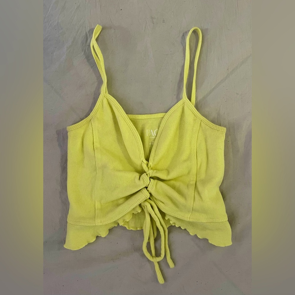 light yellow summer tank top